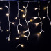 Гирлянда Айсикл (бахрома) светодиодный, 4,0 х 0,6 м, белый провод КАУЧУК, 230 В, диоды белые, 128 LED